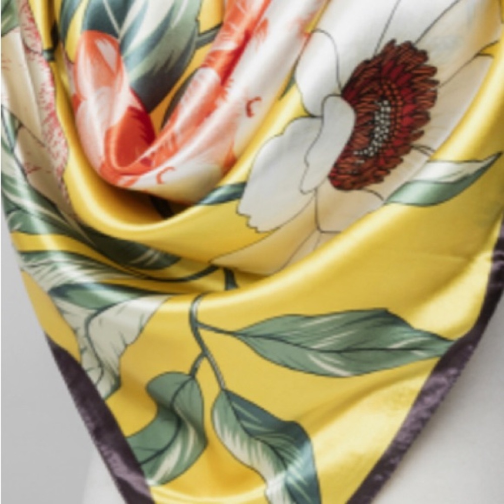 Top rated Large Square Silky Scarf 35” x 35” - Picture 4 of 4
